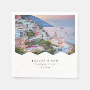 Serviette En Papier Positano Mariage Amalfi Coast Cocktail Napkin