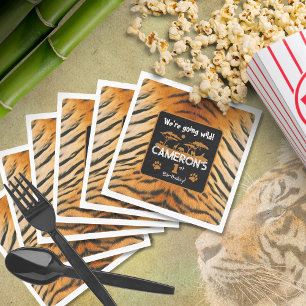 Serviette En Papier Poster de animal Tiger Anniversaire Papier Napkin