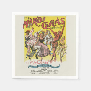 Serviette En Papier Poster de Mardi Gras