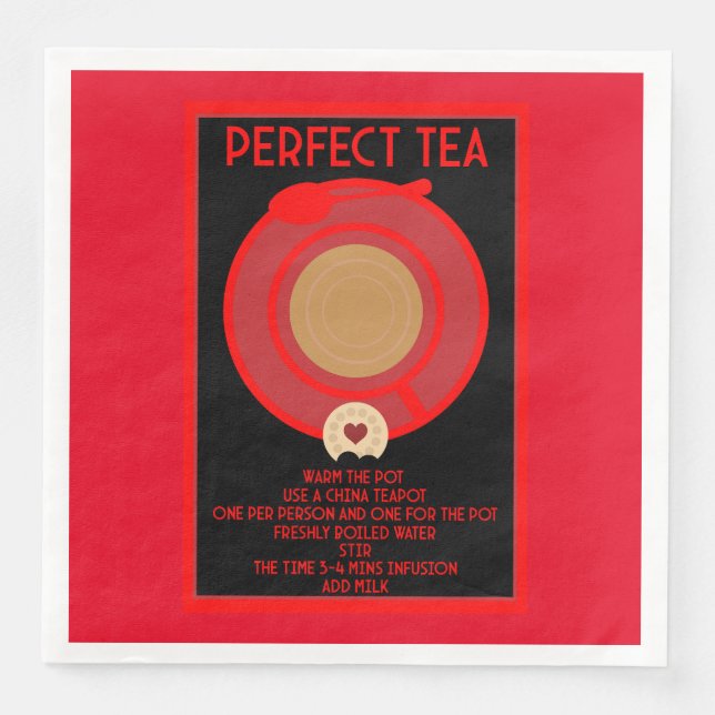 Serviette En Papier Poster Tea Wall Art (Devant)