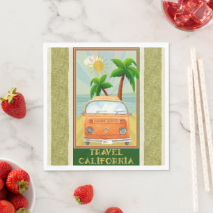 Serviette En Papier Poster : Travel California Papier Napkin