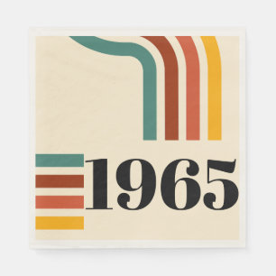 Serviette En Papier poster vintage de bande rétro 1965