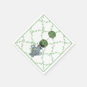 Serviette En Papier Pot à gingembre en treillis de lierre vert Topiair