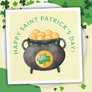 Serviette En Papier Pot d'or Joyeuse Saint Patrick