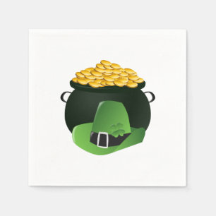 Serviette En Papier Pot o' Gold Leprechaun Casquette