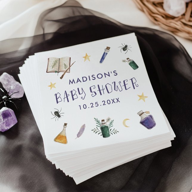 Serviette En Papier Potions magiques Whimsical Baby shower Halloween (Créateur téléchargé)
