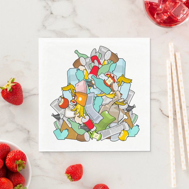 Serviette En Papier Poubelles Pile de déchets poubelles poubelles poub (Créateur téléchargé)