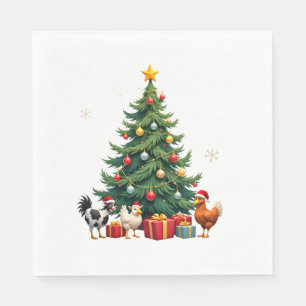 Serviette En Papier Poule Vache Chèvre Cheval Ferme Animal Fermier Noë