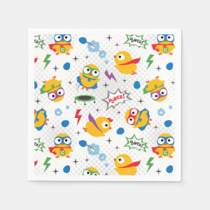 Serviette En Papier Poulet de superhéros