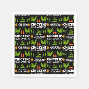 Serviette En Papier Poulets Et Jardinage