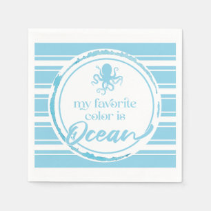 Serviette En Papier Poulpe Bleu Côtier