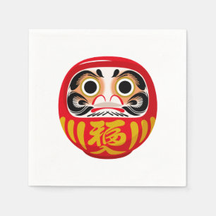 Serviette En Papier Poupée Daruma (charme traditionnel japonais de cha