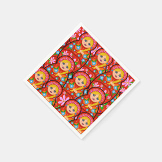 Serviette En Papier Poupée de nidification russe - Matryoshka