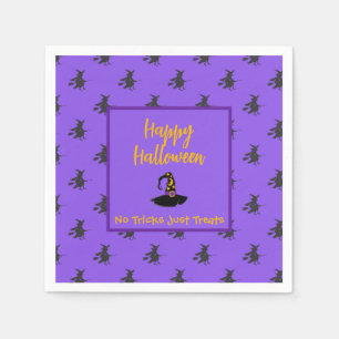 Serviette En Papier Poupée noire Halloween sorcières casquette broomst