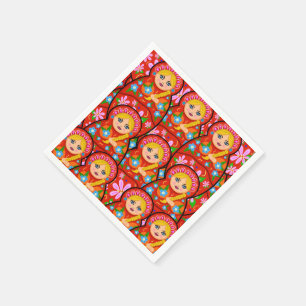 Serviette En Papier Poupée russe d'emboîtement - Matryoshka