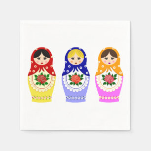 Serviette En Papier Poupées de nidification russe matryoshka