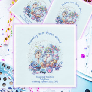 Serviette en papier pour Baby Shower Blueberry et