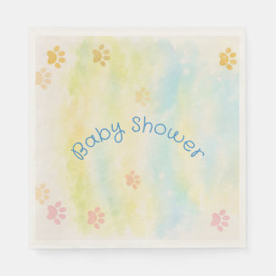 Serviette en papier pour Baby Shower - Thème Chiot