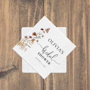 Serviette en papier pour Baby Shower Tiny Wildflow