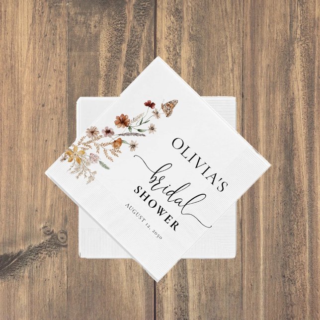 Serviette en papier pour Baby Shower Tiny Wildflow (Créateur téléchargé)