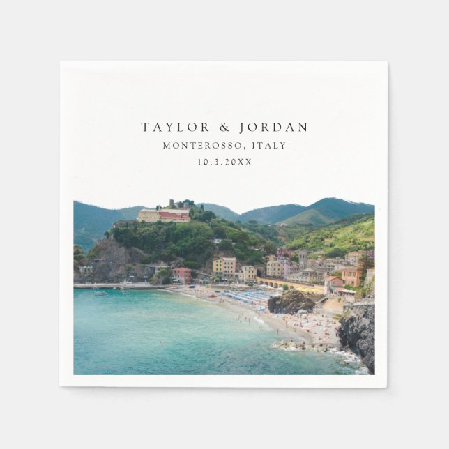 Serviette en papier pour cocktail de mariage à Mon (Devant)