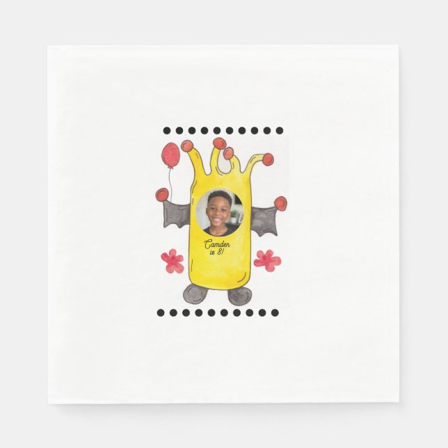 Serviette en papier pour l'anniversaire des enfant (Devant)