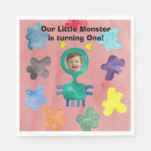 Serviette en papier pour l'anniversaire du monstre