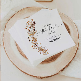 Serviette en papier pour le dîner de Thanksgiving 