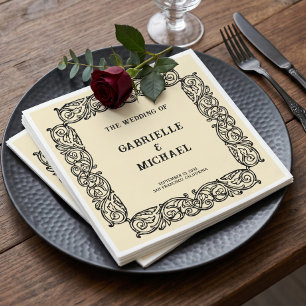 Serviette en papier pour mariage médiéval vintage