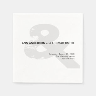 Serviette en papier pour mariage moderne rustique 