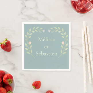 Serviette en papier pour mariage personnalisable