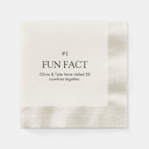 Serviette en papier pour mariage simple avec anecd