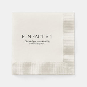 Serviette en papier pour mariage simple avec anecd