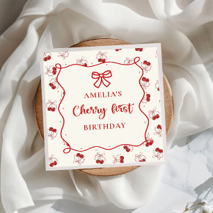 Serviette en papier pour premier anniversaire Ceri