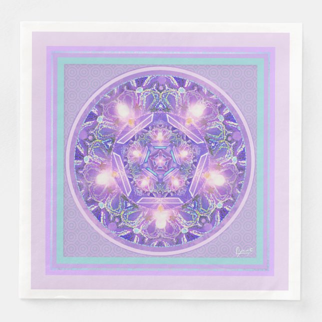 Serviette En Papier Pourpre W1 (Devant)