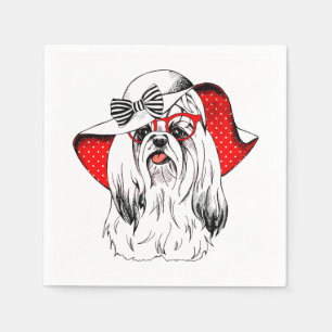 Serviette En Papier Pousse de mode de Yorkie