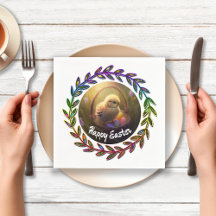 Poussette De Pâques Dans Une Corbeille D'Oeufs