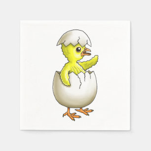 Serviette En Papier Poussin de Pâques éclos