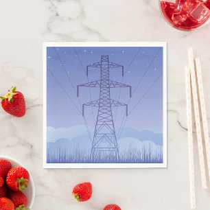 Serviette En Papier Power Pylons Starry Sky