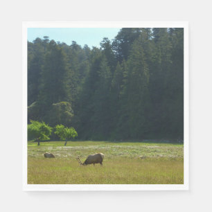 Serviette En Papier Prairie aux élans du parc national de Redwood
