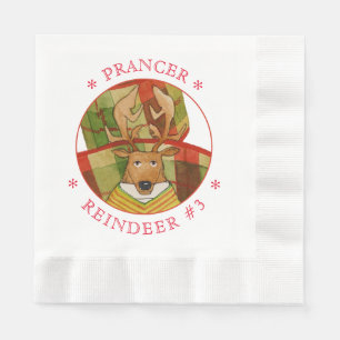 Serviette En Papier PRANCER REINDEER Pennsylvanie en papier pour déjeu