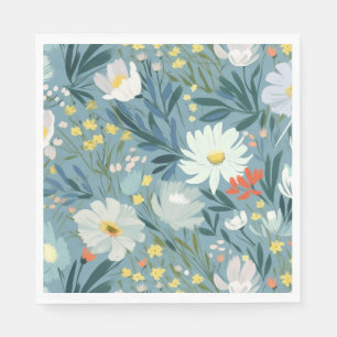 Serviette En Papier Pré d'été des Fleurs sauvages
