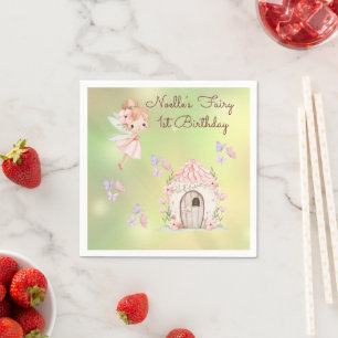 Serviette En Papier Premier Anniversaire de Fée Fantaisiste