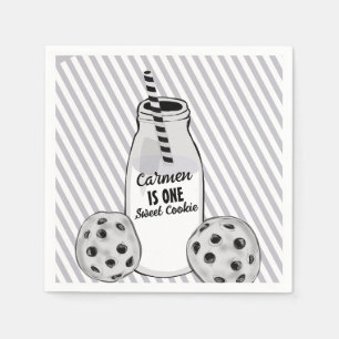 Serviette En Papier Premier anniversaire doux au lait et aux biscuits