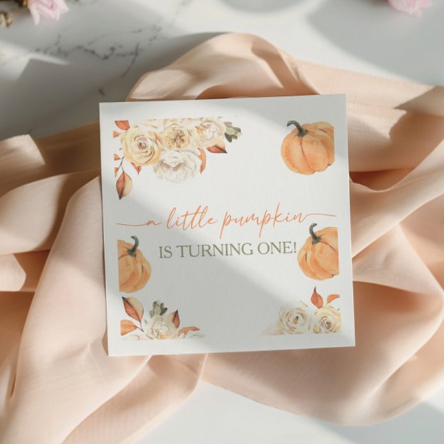 Serviette En Papier Premier anniversaire du petit Citrouille (Créateur téléchargé)