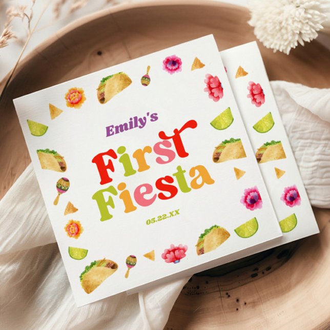 Serviette En Papier Premier Fiesta Taco 1er Anniversaire (Créateur téléchargé)