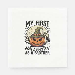 Serviette En Papier Premier frère d'Halloween Chemise de lune de citro