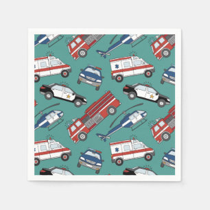 Serviette En Papier Premier intervenant Médicale d'urgence Anniversair