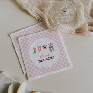 Serviette En Papier Premier Rodéo Cowboy Occidental Rose 1er Anniversa