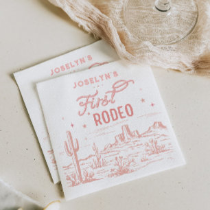 Serviette En Papier Premier Rodéo Papier rose Naples